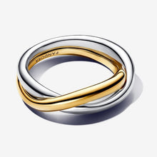Cargar imagen en el visor de la galería, Anello Fascia Intrecciata Bicolore
