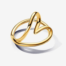 Carica l'immagine nel visualizzatore di Gallery, Anello Cuore Linea Sinuosa

