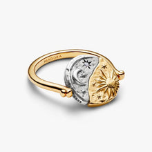 Carica l'immagine nel visualizzatore di Gallery, Anello Medallion Sole e Luna "Per Aspera Ad Astra" Reversibile
