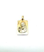 Carica l&#39;immagine nel visualizzatore di Gallery, ORO 18KT Medaglia di Padre Pio in oro bianco e giallo Cod 72680
