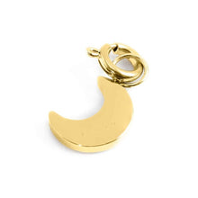 Carica l&#39;immagine nel visualizzatore di Gallery, Charm in acciaio dorato luna con cristalli Marlù 18CH093G-W
