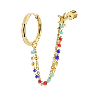 Orecchino da donna multindosso stella marina e miyuki Marlù 18OR094G-RGB