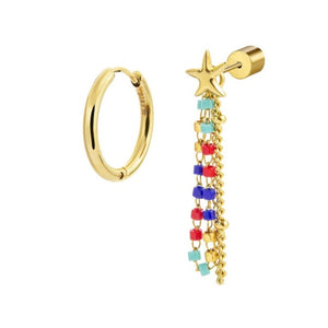Orecchino da donna multindosso stella marina e miyuki Marlù 18OR094G-RGB