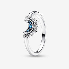 Carica l'immagine nel visualizzatore di Gallery, Anello Luna Pietre Blu
