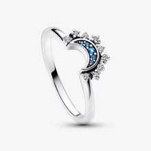 Carica l'immagine nel visualizzatore di Gallery, Anello Luna Pietre Blu
