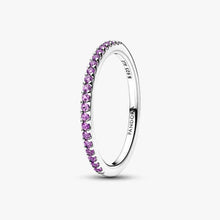 Carica l'immagine nel visualizzatore di Gallery, Anello Pavè Fascia Sottile Viola
