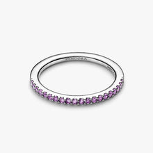 Carica l'immagine nel visualizzatore di Gallery, Anello Pavè Fascia Sottile Viola
