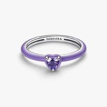 Carica l'immagine nel visualizzatore di Gallery, Anello Viola Chakra Heart Pandora ME
