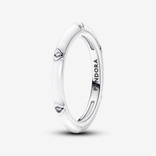 Load image into Gallery viewer, Anello Smalto Bianco con Pietre Luminose Pandora ME
