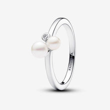 Cargar imagen en el visor de la galería, Anello Perle d'Acqua Dolce Coltivate e Punto Luce
