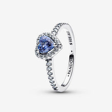 Cargar imagen en el visor de la galería, Anello Cuore in Rilievo Blu
