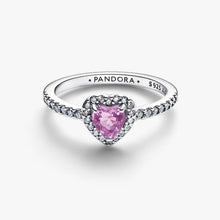 Cargar imagen en el visor de la galería, Anello Cuore in Rilievo Viola
