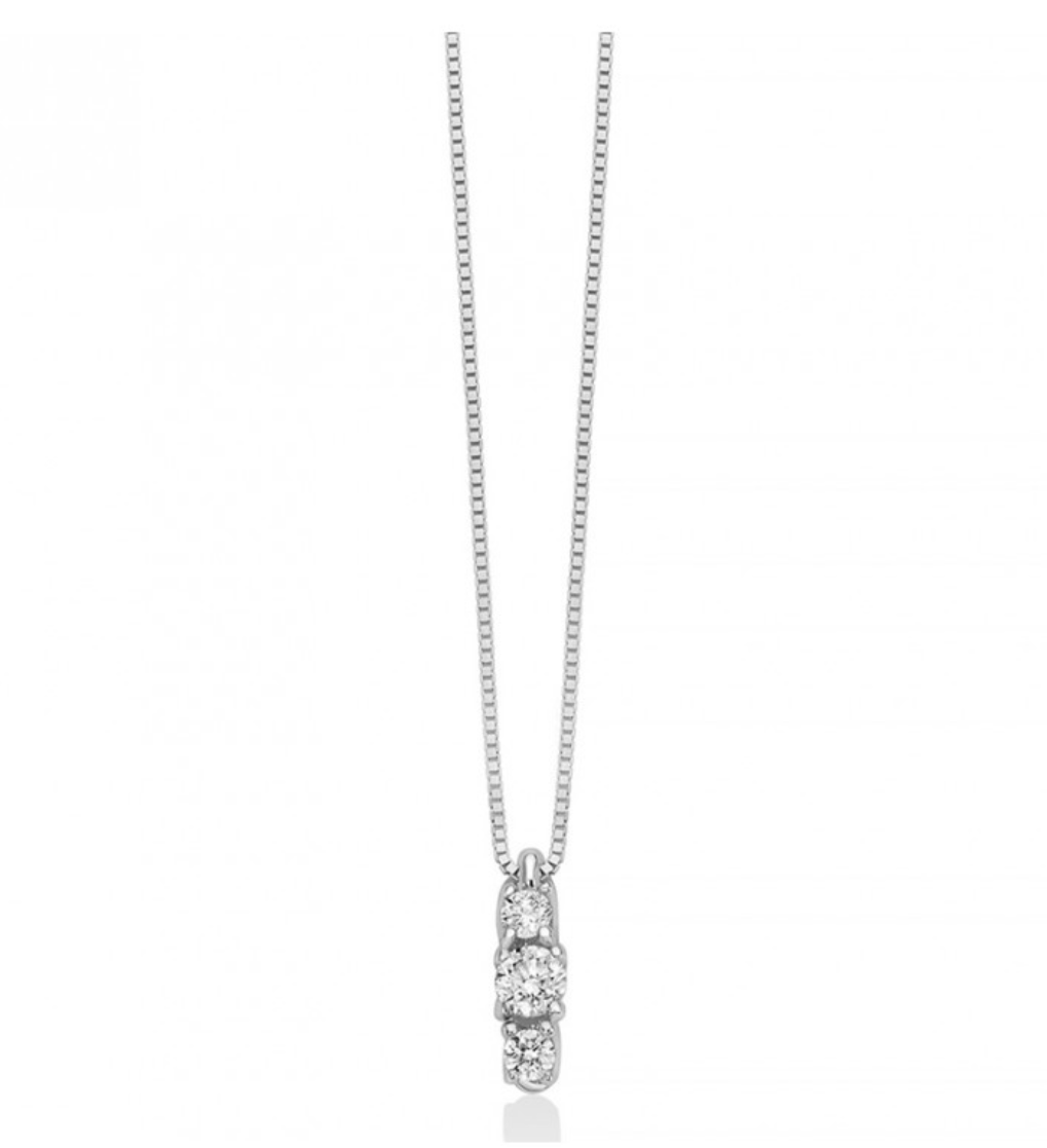 Collana Miluna - Premium Diamonds Trilogy in Oro Bianco 18 con Diamanti Naturali CLD4552-014G7
