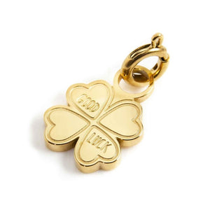 Charm in acciaio dorato a forma di quadrifoglio Marlù 18CH089G