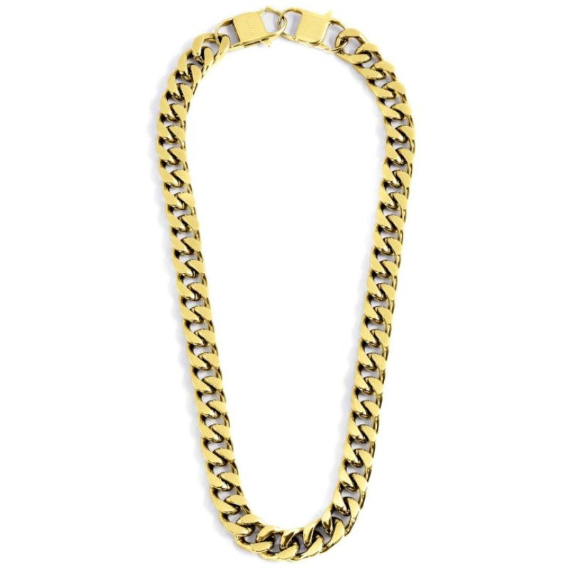 Collana da uomo in acciaio dorato catena grumetta Marlù 1CA0001G