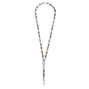 Collana da uomo in acciaio con occhio di tigre Marlù 1CO0001