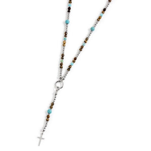 Collana da uomo in acciaio con occhio di tigre Marlù 1CO0001