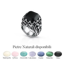 Load image into Gallery viewer, Anello da donna in argento 925 e pietra naturale Labriò 2059/MA

