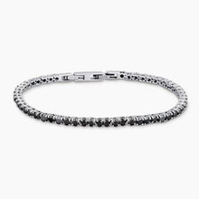 Carica l&#39;immagine nel visualizzatore di Gallery, Bracciale da uomo tennis acciaio con zirconi 231404
