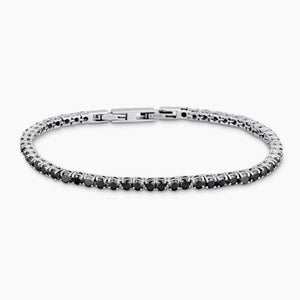 Bracciale da uomo tennis acciaio con zirconi 231404