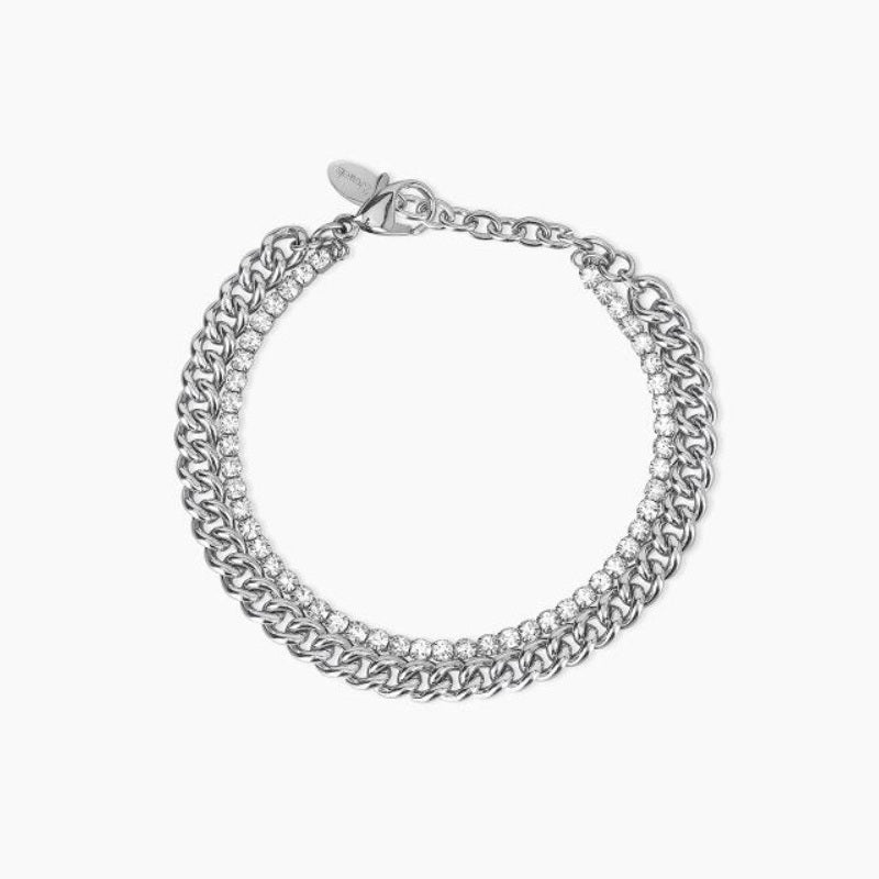 Bracciale da donna in acciaio 316L con catena groumette 5 mm 2jewels 232118