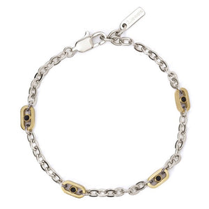 Bracciale da uomo in acciaio con elementi in pvd giallo Blackstar 2Jewels 232355