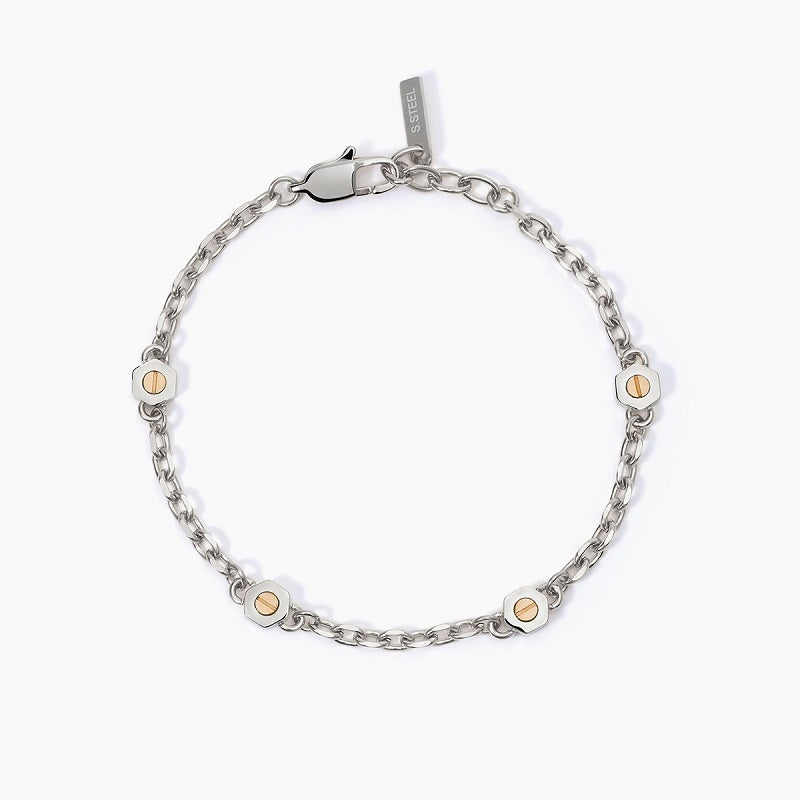 Bracciale in acciaio da uomo Bond 2Jewels 232374