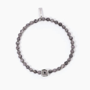 Bracciale elastico da uomo con agata grigia Original 2Jewels 232376