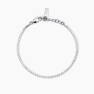 Bracciale da uomo tennis in acciaio con cristalli 2 jewels 232384