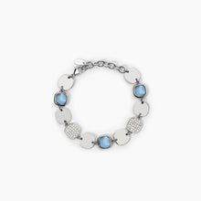 Load image into Gallery viewer, Women&#39;s Bracelet In Steel With Square Elements And Light Blue Glass 2Jewels 232434

