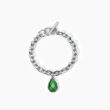 Carica l&#39;immagine nel visualizzatore di Gallery, Bracciale Da Donna Con Catena Rolò E ciondolo Con Glass Verde 2Jewels 232436
