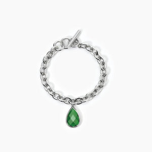 Bracciale Da Donna Con Catena Rolò E ciondolo Con Glass Verde 2Jewels 232436
