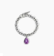 Carica l&#39;immagine nel visualizzatore di Gallery, Bracciale Da Donna Con Catena Rolò E ciondolo Con Glass Viola 2Jewels 232437
