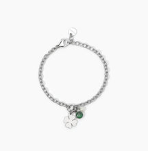 Load image into Gallery viewer, Women&#39;s Bracelet In Steel With Four-Leaf Clover Pendant 2Jewels 232446
