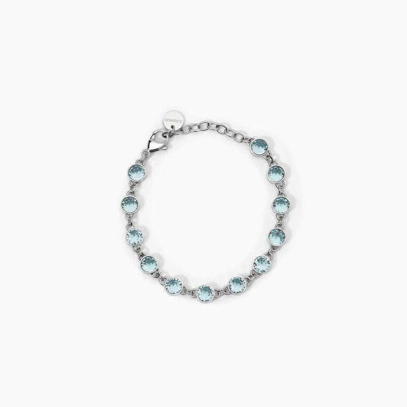 Bracciale Da Donna In Acciaio Con Cristalli Azzurri 2Jewels 232455