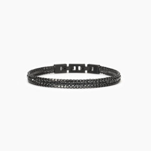 Pulsera de hombre en acero con cristales negros 2Jewels 232485