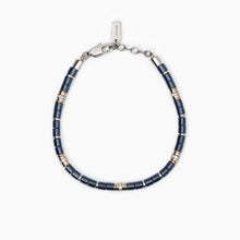 Carica l&#39;immagine nel visualizzatore di Gallery, Bracciale da duomo in acciaio con cilindri di ceramica blu 2 jewels 232495
