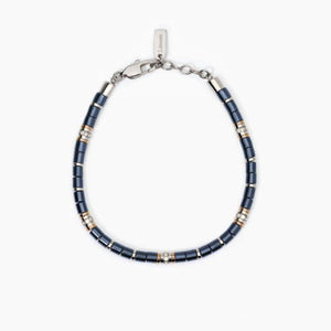 Bracciale da duomo in acciaio con cilindri di ceramica blu 2 jewels 232495