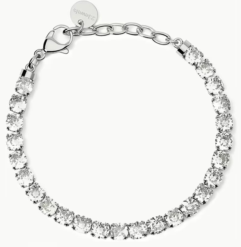 Bracciale tennis da donna in acciaio 316L 2Jewels 232530