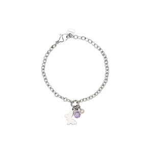 Bracciale da donna in acciaio 316L con perle conchiglia e zirconi 2Jewels 232544