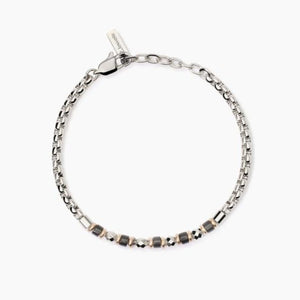 Bracciale da uomo in acciaio con catena veneta e agata 2 jewels 232554
