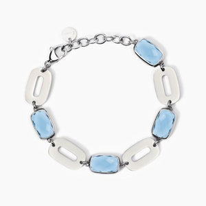 Bracciale da donna in acciaio con elementi in vetro 2 jewels 232586