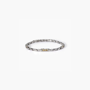Bracciale da uomo in acciaio 316L PVD giallo cristalli 2Jewels 232599