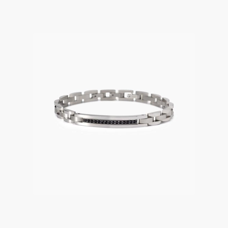 Bracciale da uomo in acciaio 316L cristalli 2Jewels 232602