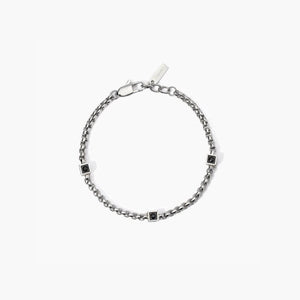 Bracciale da uomo in acciaio 316L PVD gunmetal cristalli 2Jewels 232605