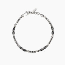 Carica l&#39;immagine nel visualizzatore di Gallery, Bracciale da uomo in acciaio con catena veneta e ceramica 2 jewels 232606
