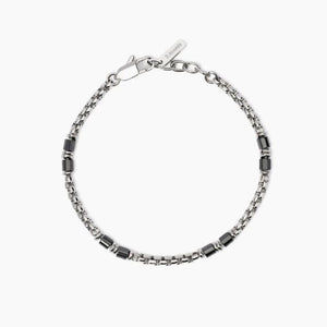 Bracciale da uomo in acciaio con catena veneta e ceramica 2 jewels 232606