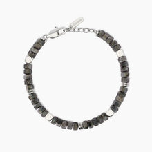 Carica l&#39;immagine nel visualizzatore di Gallery, Bracciale da uomo in acciaio con cubetti faccettati 2 jewels 232613
