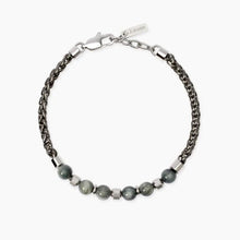 Carica l&#39;immagine nel visualizzatore di Gallery, Bracciale da uomo in acciaio catena spiga e occhio di falco 2 jewels 232626
