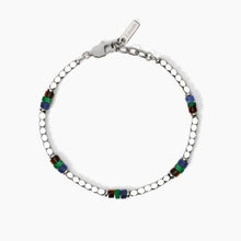 Carica l&#39;immagine nel visualizzatore di Gallery, Bracciale da uomo in acciaio con cubetti faccettati 2 jewels 232631
